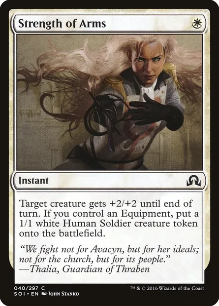 Strength of Arms, Magic card SOI 40 — Shadows over Innistrad set