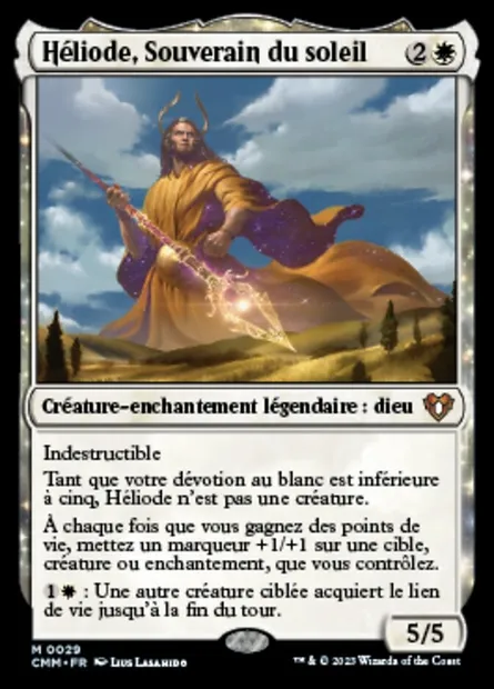 Héliode, Souverain du soleil, carte Magic CMM 29 — extension Commander Masters