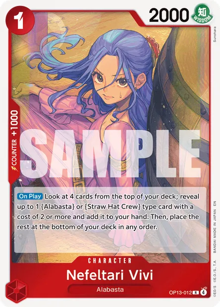 Nefeltari Vivi, One Piece card OP13-012 — CARRYING ON HIS WILL set