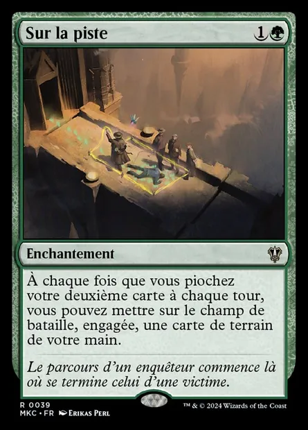 Sur la piste, carte Magic MKC 39 — extension Murders at Karlov Manor Commander