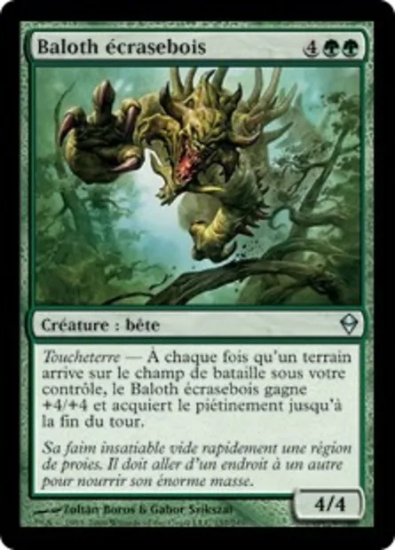 Baloth écrasebois, carte Magic ZEN 157 — extension Zendikar