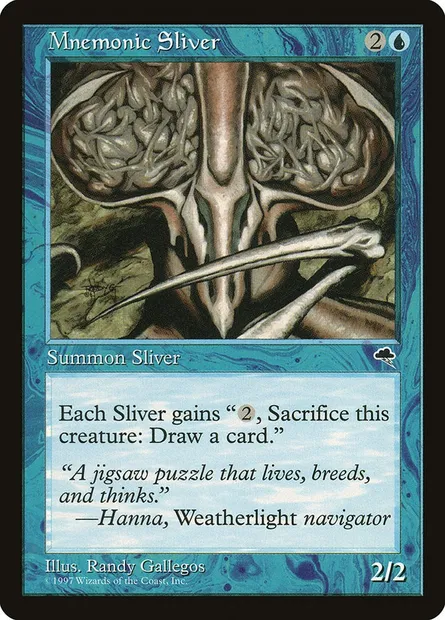 Mnemonic Sliver, Magic card TMP 77 — Tempest set