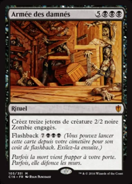 Armée des damnés, carte Magic C16 105 — extension Commander 2016