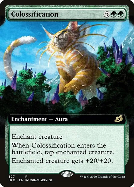 Colossification, carte Magic IKO 327 — extension Ikoria: Lair of Behemoths