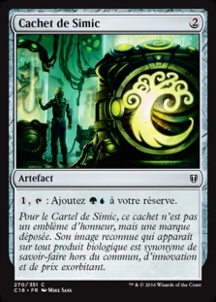 Cachet de Simic, carte Magic C16 270 — extension Commander 2016