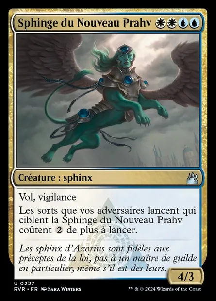 Sphinge du Nouveau Prahv, carte Magic RVR 227 — extension Ravnica Remastered