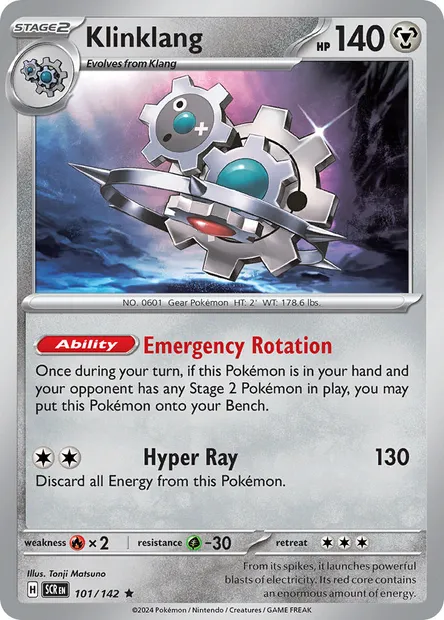 Klinklang, Pokémon card SCR 101 — Stellar Crown set