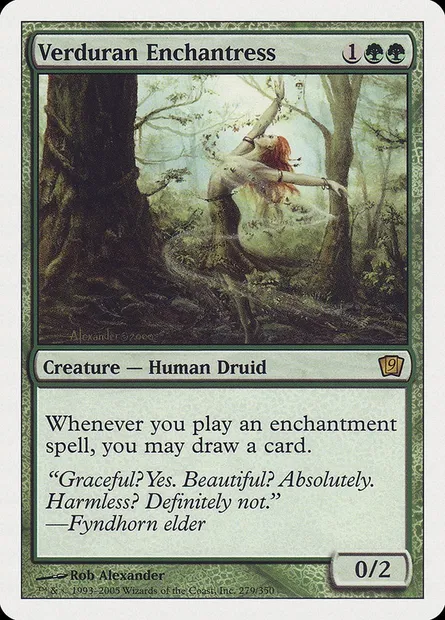 Verduran Enchantress, Magic card 9ED 279 — Ninth Edition set