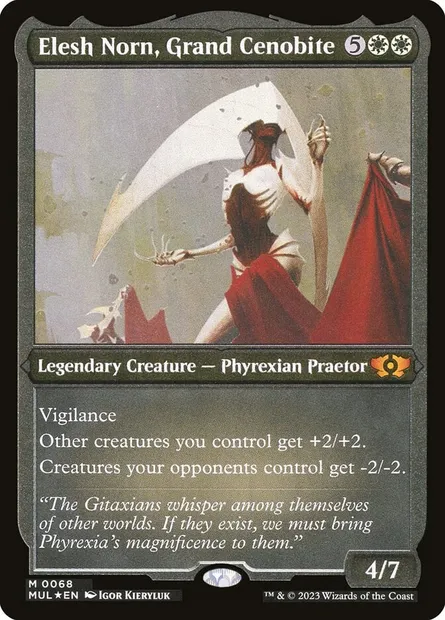 Elesh Norn, Grand Cenobite, Magic card MUL 68 — Multiverse Legends set