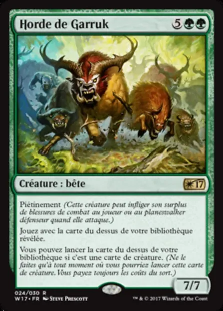 Horde de Garruk, carte Magic W17 24 — extension Welcome Deck 2017