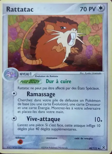 Rattatac, carte Pokémon RG 48 — extension EX Rouge Feu & Vert Feuille