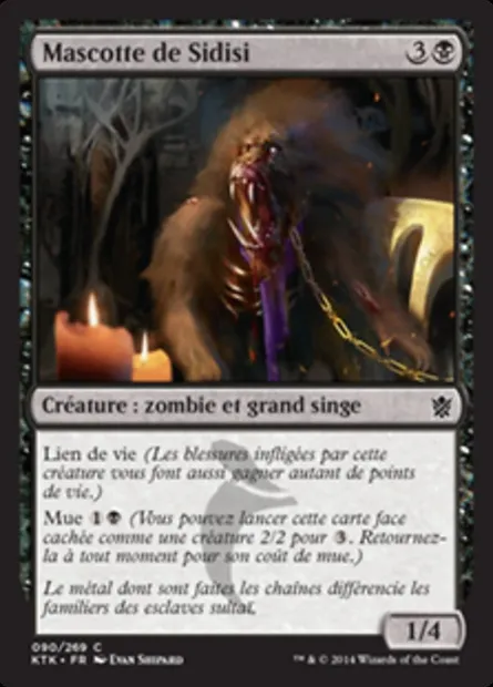 Mascotte de Sidisi, carte Magic KTK 90 — extension Les Khans de Tarkir