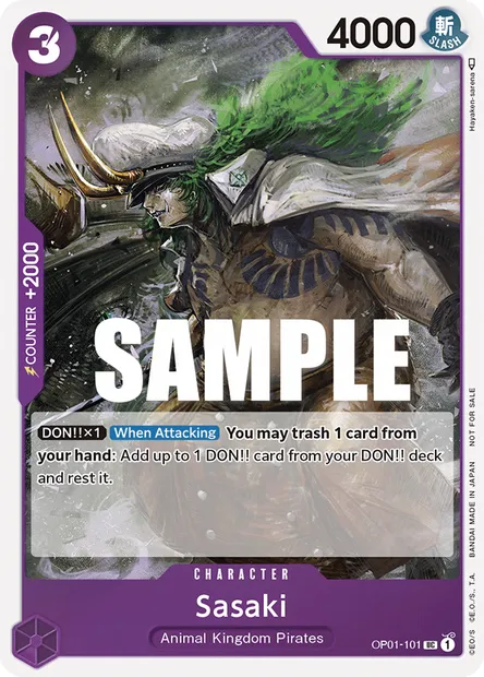 Sasaki, carte One Piece OP01-101 — extension ROMANCE DAWN