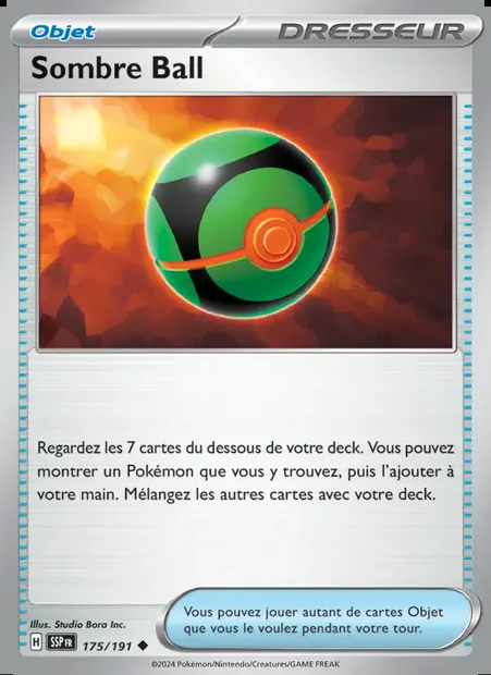Sombre Ball, carte Pokémon SSP 175 — extension Étincelles Déferlantes