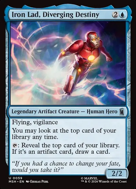 Iron Lad, Diverging Destiny, Magic card MSH 59 — Marvel Super Heroes set