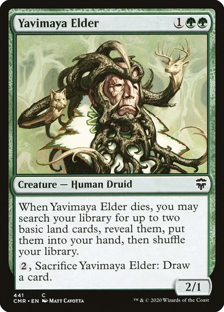 Yavimaya Elder, Magic card CMR 441 — Commander Legends set