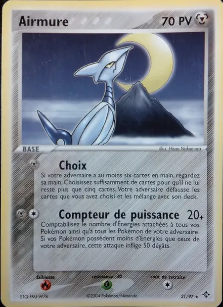 Airmure, carte Pokémon DR 21 — extension EX Dragon