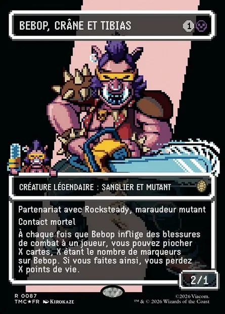 Bebop, crâne et tibias, carte Magic TMC 87 — extension Teenage Mutant Ninja Turtles Eternal