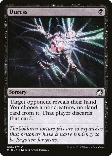Duress, Magic card MID 98 — Innistrad: Midnight Hunt set