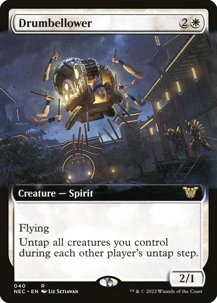 Drumbellower, Magic card NEC 40 — Neon Dynasty Commander set