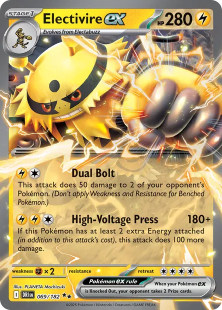 Electivire ex, Pokémon card DRI 069 — Destined Rivals set