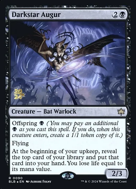 Darkstar Augur, Magic card PBLB 90s — Bloomburrow Promos set