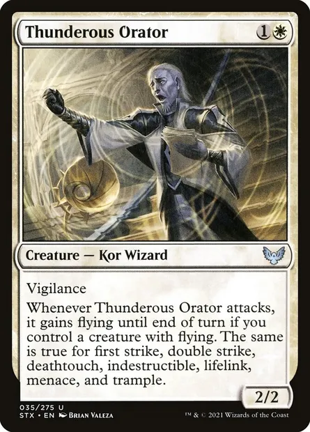 Thunderous Orator, Magic card STX 35 — Strixhaven: School of Mages set