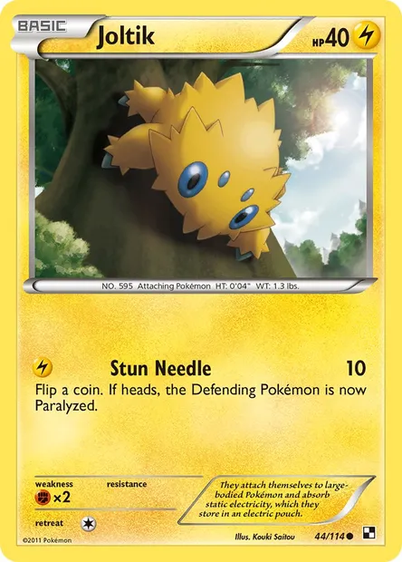 Joltik, Pokémon card BLW 44 — Black & White set