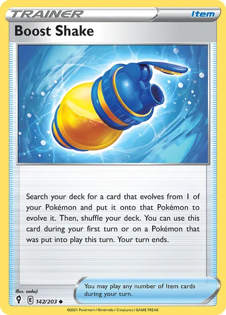 Boost Shake, Pokémon card EVS 142 — Evolving Skies set