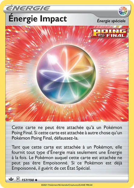 Énergie Impact, carte Pokémon CRE 157 — extension Règne de Glace