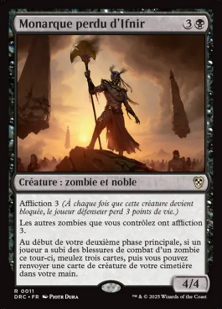 Monarque perdu d'Ifnir, carte Magic DRC 11 — extension Aetherdrift Commander