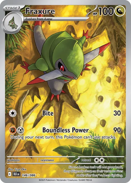 Fraxure, Pokémon card BLK 146 — Black Bolt set