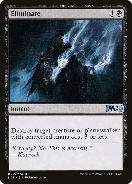 Eliminate, Magic card M21 97 — Core Set 2021 set
