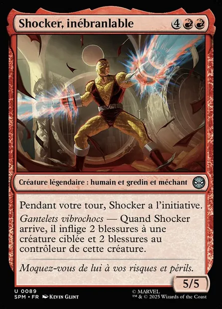 Shocker, inébranlable, carte Magic SPM 89 — extension Marvel's Spider-Man