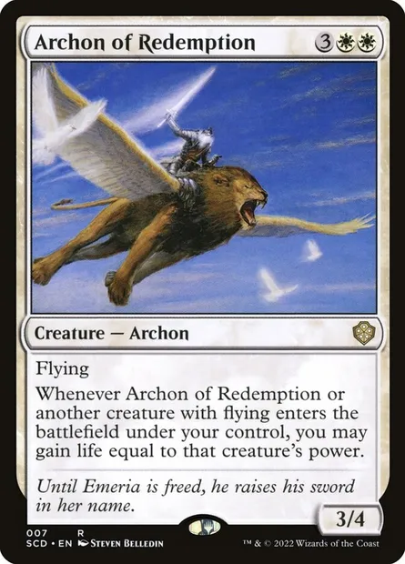 Archon of Redemption, Magic card SCD 7 — Starter Commander Decks set