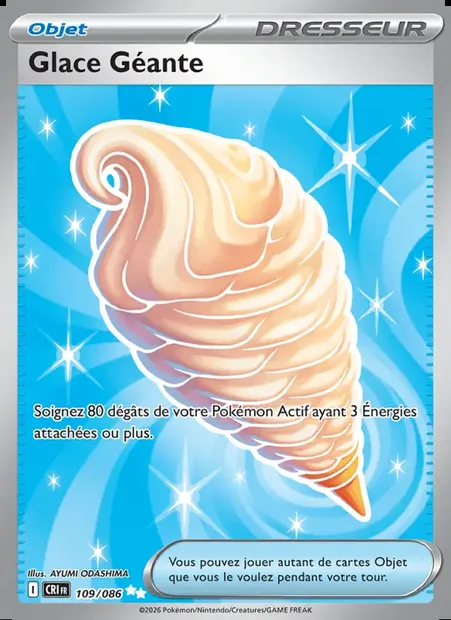 Glace Géante, carte Pokémon CRI 109 — extension Chaos Ascendant