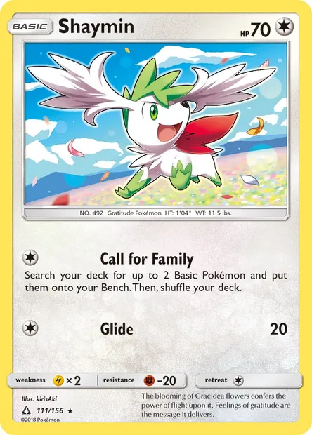 Shaymin, Pokémon card UPR 111 — Ultra Prism set