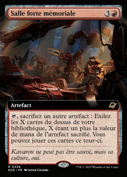 Salle forte mémoriale, carte Magic EOE 336 — extension Edge of Eternities