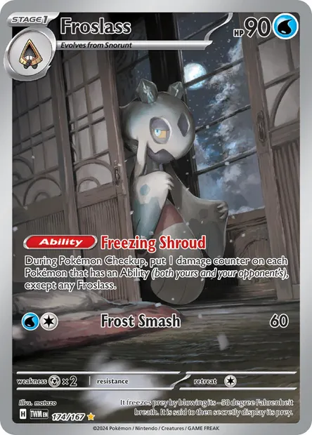 Froslass, Pokémon card TWM 174 — Twilight Masquerade set