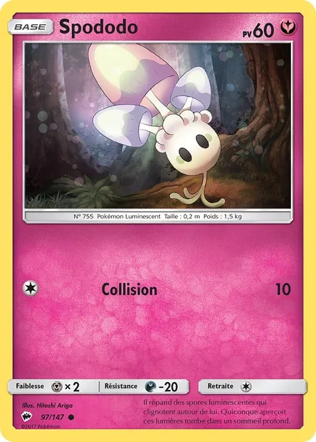 Spododo, carte Pokémon BUS 97 — extension Ombres Ardentes