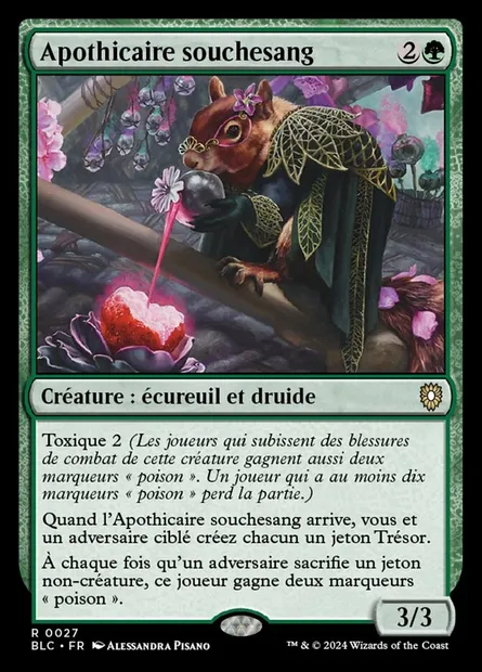 Apothicaire souchesang, carte Magic BLC 27 — extension Bloomburrow Commander