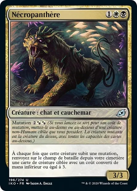 Nécropanthère, carte Magic IKO 196 — extension Ikoria: Lair of Behemoths
