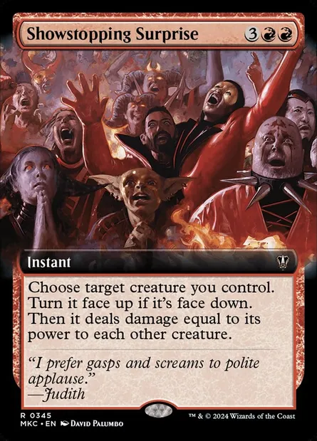 Showstopping Surprise, Magic card MKC 345 — Murders at Karlov Manor Commander set
