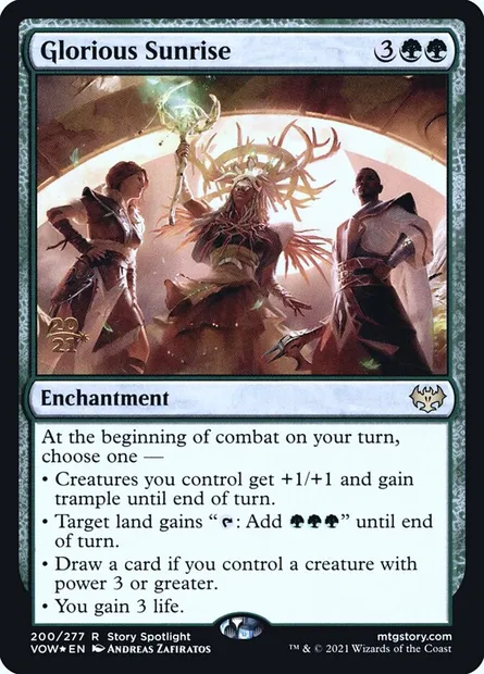 Glorious Sunrise, Magic card PVOW 200s — Innistrad: Crimson Vow Promos set