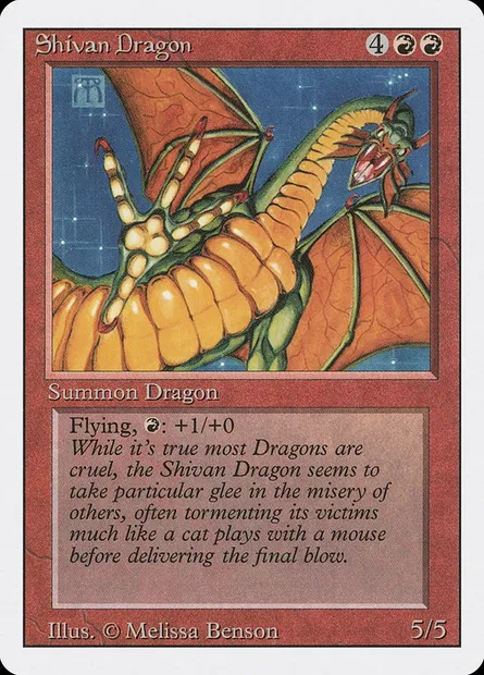 Dragon Shîvan, carte Magic 3ED 177 — extension Revised Edition