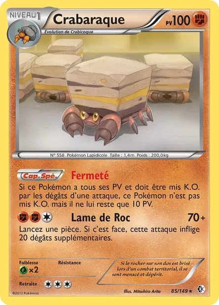 Crabaraque, carte Pokémon BCR 85 — extension Frontières Franchies