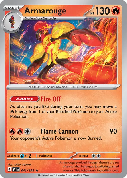Armarouge, Pokémon card SVI 041 — Scarlet & Violet set