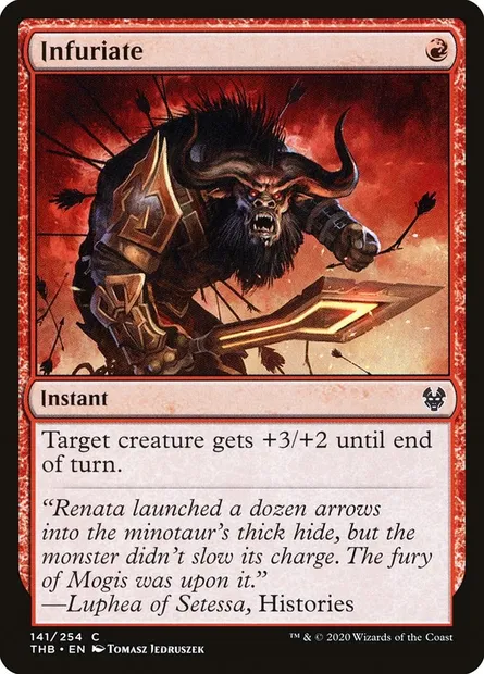Infuriate, Magic card THB 141 — Theros Beyond Death set