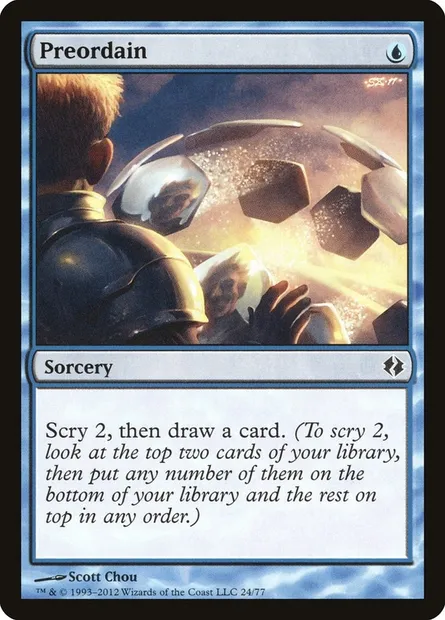 Prédestination, carte Magic DDI 24 — extension Duel Decks: Venser vs. Koth