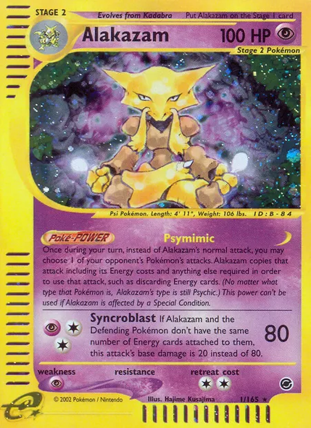 Alakazam, Pokémon card EX 1 — Expedition Base Set set
